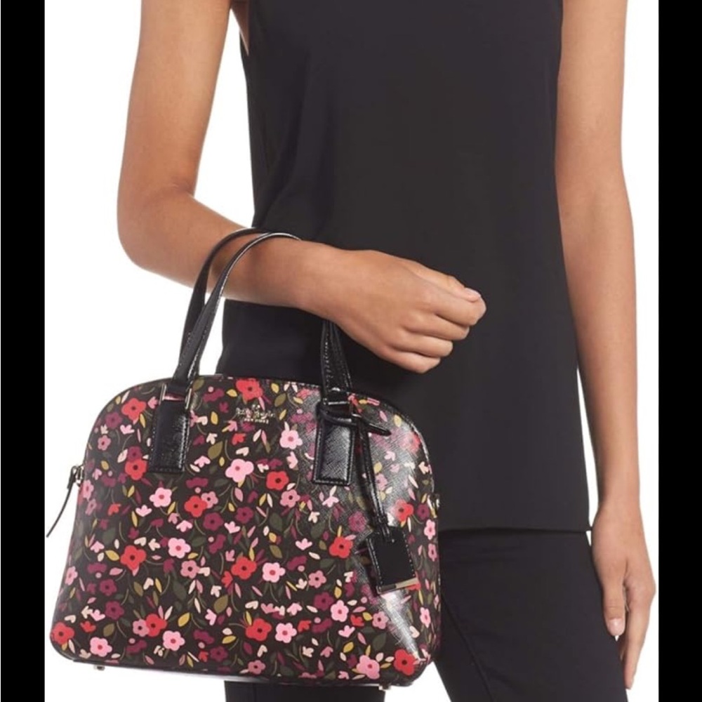 Kate spade Cameron Street Hobo Floral Lottie Black Multi Color